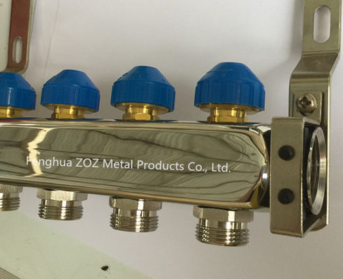 4 Loop Heating Manifold with Mixing Valve and Pump  ,Hight quality underfloor water heating system stainless steel manif