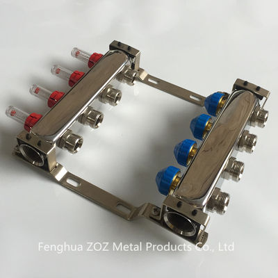 4 Loop Heating Manifold with Mixing Valve and Pump  ,Hight quality underfloor water heating system stainless steel manif