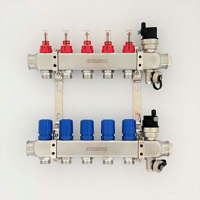 Under Floor Central Heating Manifolds ,Stainless Steel Flow Meter Manifold