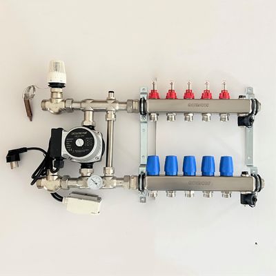 Stainless steel 304L Heating Manifold with Zone Pump/Mix Valve ,manifold for mix-water system