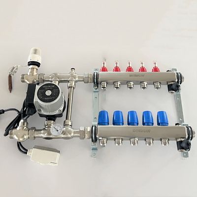 Stainless steel 304L Heating Manifold with Zone Pump/Mix Valve ,manifold for mix-water system