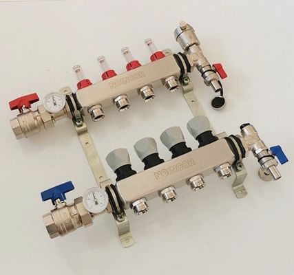 Stainless Steel UFH 4-Port Manifolds for Underfloor Heating systems
