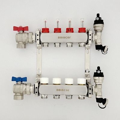 Manifolds for Underfloor Heating System , Stainless Steel Manifold Flow Meter Valve