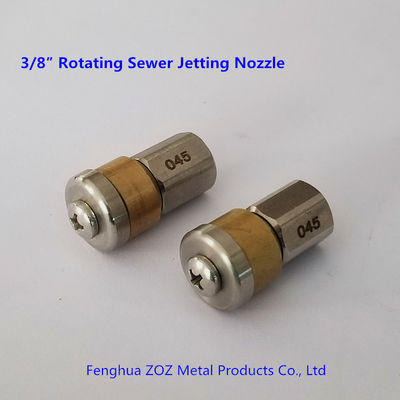 1/8" Rotating Sewer Cleaning Jetter Nozzle , Rotating Sewer Tube Cleaning Nozzle