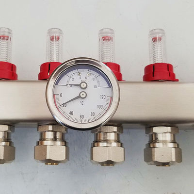 Radiant Floor Heating Manifold Set of Stainless Steel 304 , PEX Radiant Heating Manifolds