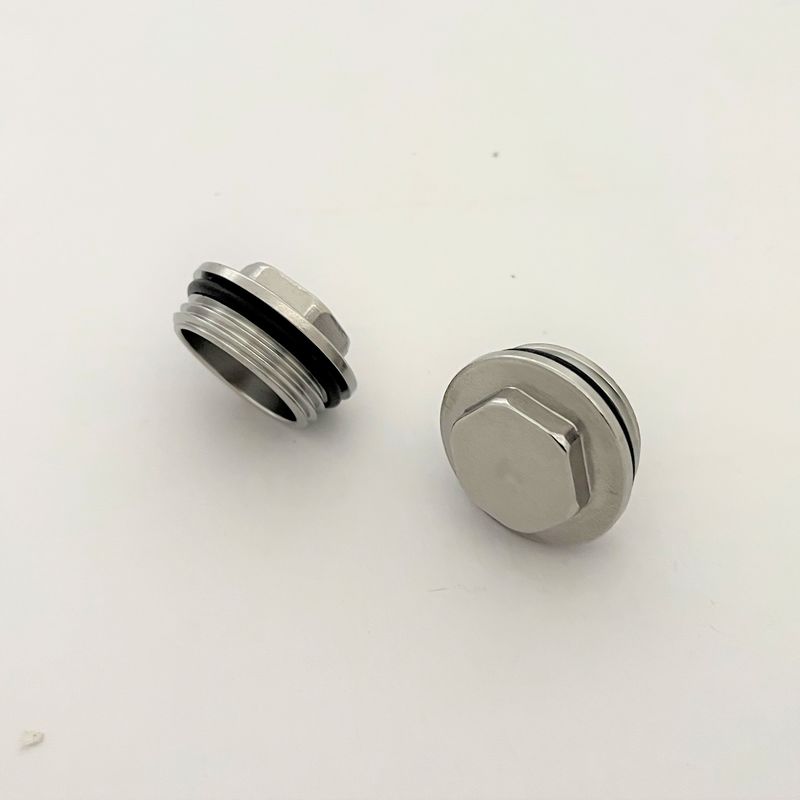 End cap for heating manifold ,End plug for heating manifold , 1" BSP Brass Flanged Plug